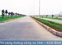 Thi công đường công vụ 34m KCN Đình Vũ